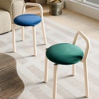 Tabouret rond en métal de luxe nordique, chaise de table à manger moderne et simple, tabouret de maquillage élégant pour la maison