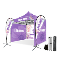 10x10ft Logo personnalisé auvent installation facile tentes pliantes portables extérieur étanche événement salon Pop up tente
