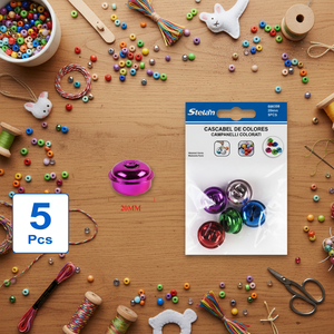 Set di 5 Campanelle Rotonde Colorate da 20mm per Artigianato e Scopi Decorativi Marca Peiyong Cina - Product Image 3