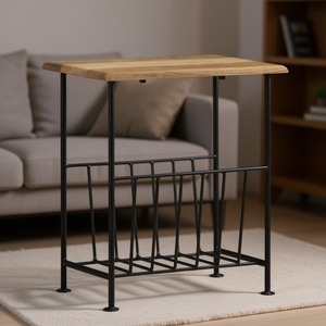 Porte-revues noir et marron, design élégant pour supports de CD - Product Image 2