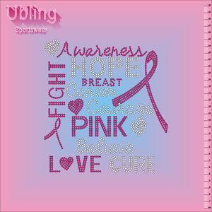 Giảm Giá Lớn Rhinestone Sắt Trên Chuyển Thiết Kế Màu Hồng Ribbon Rhinestone Decals Cho Quần Áo - Product Image 2