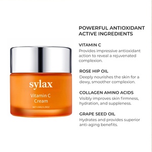 Crème à <span class=keywords><strong>la</strong></span> vitamine C ultra-hydratante, rajeunit <span class=keywords><strong>la</strong></span> <span class=keywords><strong>peau</strong></span>, booste <span class=keywords><strong>la</strong></span> fermeté, éclaircit le teint, tous types de <span class=keywords><strong>peau</strong></span>, 150 g, Sylax - Product Image 3