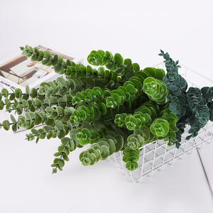 ساق واحد الأوكالبتوس وأوراق المال زهور خضراء اصطناعية بالجملة زخرفة الأوكالبتوس لديكور الزفاف - Product Image 4