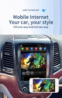 9.7 dikey dokunmatik ekran Android araba radyo Gps Hyundai Santa Fe 2006-2012 Stereo Video DVD OYNATICI CarPlay tesla tarzı
