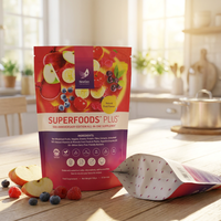 Sachet Doypack Personnalisé Imprimé avec Fermeture Zip Refermable, Sac Haute Barrière de Qualité Alimentaire pour Poudre de Superaliment et Complément Alimentaire