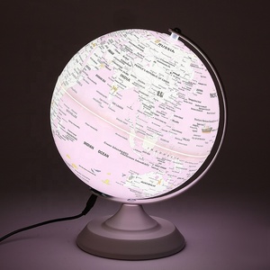 BSCI Factory 20cm PINK Globe Cartoon Map illumina il giocattolo del globo - Product Image 1