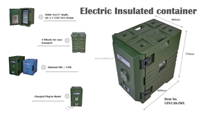 Boîte de transport alimentaire électrique isolée empilable, boîte de <span class=keywords><strong>service</strong></span> de traiteur, réchaud de 130 L - Product Image 5