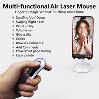 Presentador Inalámbrico con Mouse Aéreo y Puntero Láser, Control Remoto para Desplazamiento en TikTok, Compatible con iPhone, Android, Windows y Mac
