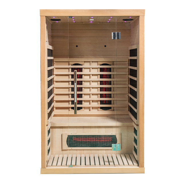 Low Emf Solid Wood 2 People Full Spectrum Infrared Sauna 2 Person Indoor for Sale