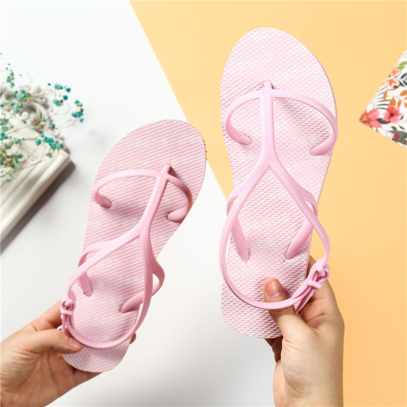 OEM Custom Flat Sandals Summer Beach Shoes EVA PVC Sandals for Women and Ladies