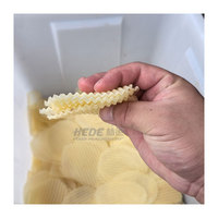 Industriële groente- en fruitsnijmachine, zigzag aardappelchips snijmachine, verstelbare snijgrootte, capaciteit 300-600kg/u, meelmolen