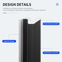 Tira de Sellado de Espuma de PU en Forma de V para Puertas, Impermeable y Resistente al Viento, para Sellado de Ventanas y Ahorro de Energía