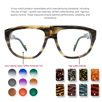 Montures optiques en acétate tendance 2026, monture rétro de haute qualité, lunettes anti-lumière bleue, style asiatique unisexe