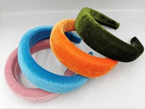 Wholesale 2019 Newest Winter Wide Velvet <strong>Headband</strong> Fashion <strong>Padded</strong> Sponge <strong>Headband</strong> for Women Fall <strong>Headband</strong> - Product Image 4