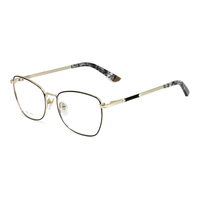 Kacamata Bingkai Optik Nyaman Berbingkai Penuh Persegi Logam Baja Tahan Karat Kacamata Vintage untuk Uniseks Model Sara 6302 Semua