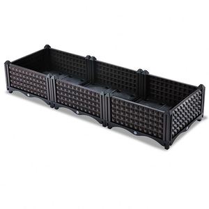 Rectangular plastic outdoor planting box self watering vegetable assembled plastic garden plant pots