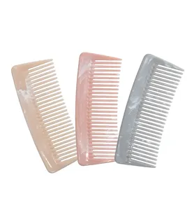 Mini Marble Hair Comb Brush Fine Tooth Combs Plastic Laser Hair Comb Body Scalp Massage Brush