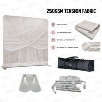 Nouveau support de toile de fond 8x8 pieds pour mariage, blanc, en alliage d'aluminium, pour photomaton, toile de fond personnalisée pour fête, en vente