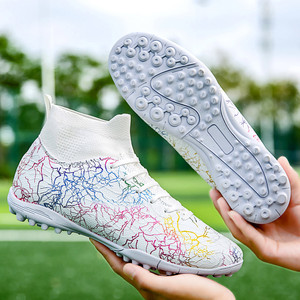 Botines de Fútbol con Tacos Mini de Cuello Alto, Venta Directa de Fábrica, Logotipo Personalizado, Talla y Color, para Césped Artificial y Terreno Firme, Todas las Estaciones, Interior y Exterior - Product Image 4
