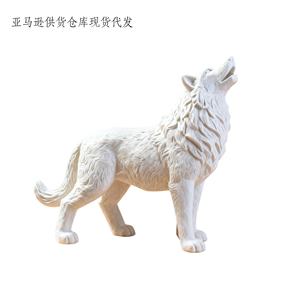 Sculpture d'animal en résine blanche, décoration de maison et de bureau, artisanat artistique, ornement, statue de <span class=keywords><strong>lion</strong></span> géométrique moderne personnalisée pour cadeau - Product Image 3