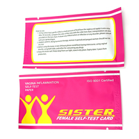 Carte d'autotest de santé vaginale pour femmes et bandelettes de test de pH avec échantillon gratuit, précision de 97 %