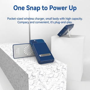พาวเวอร์แบงค์แม่เหล็กไร้สาย 5000mAh พร้อมขาตั้งและคลิปหนีบสำหรับ iPhone - Product Image 2