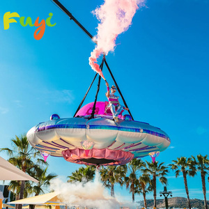 Ovni Inflable Publicitario Giratorio para Discotecas, Iluminación Inflable para Escenarios, <span class=keywords><strong>Platillo</strong></span> Volador Inflable para Eventos - Product Image 1