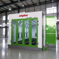 Prix de vente directe Cabines de peinture industrielles diesel 24 kW pour voitures 80 ° Cabine de peinture automobile avec double aspiration et ventilateurs centrifuges
