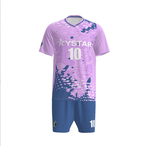 Kit <span class=keywords><strong>Calcio</strong></span> Personalizzato OEM per Uomo Adulto, Maglia a Maniche Corte e <span class=keywords><strong>Pantaloncini</strong></span>, 100% Poliestere, Leggero e Traspirante, per Allenamento Estivo del Club - Product Image 5