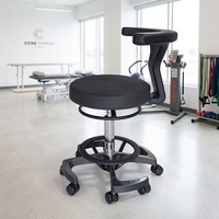 Tabouret ergonomique mobile réglable en hauteur avec fonction d'inclinaison, chaise de bureau pivotante pour position assise-debout, idéal pour le télétravail et les sièges actifs