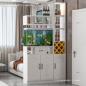 Fish Tank <b>Cabinet</b> With Wine Rack And Storage Living Room Partition <b>Cabinet</b> European Style Foyer <b>Cabinet</b> - Product Image 4