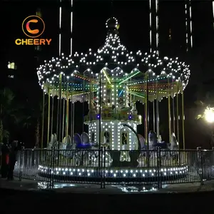 Usine personnalisée enfants joyeux aller rond sortie à vélo 16 sièges océan carrousel aire de jeux équipement rond point