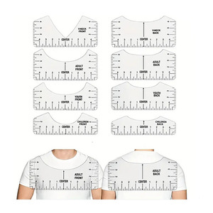 Regla de PVC de alta calidad para camisetas, herramienta de alineación, regla de ropa, regla de costura - Product Image 3
