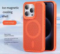 Étui magnétique en maille avec recharge sans fil pour iPhone 15 Pro Max 14 Plus 13 11 12 Pro, coques dissipant la chaleur