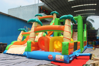 Triangle d'escalade de parcours d'obstacles géant de la jungle gonflable pour adultes Jouets et structures de plein air Ballons de logo de maison de rebond