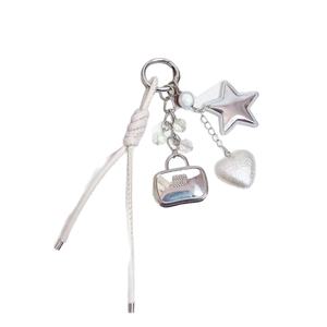 Nouvelle Pochette à Monnaie pour Fille, Décoration en Métal Argenté, Breloque de Sac, Porte-clés en Cuir PU avec Sangle Tressée et Pompon, pour Femme, Pendentif de Sac à Main - Product Image 6