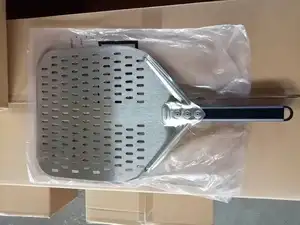 Unique Design Pizza Shovel Square Perforated Aluminum Stainless Steel Blade With Detachable Handle Pizza Oven Peel For Baking