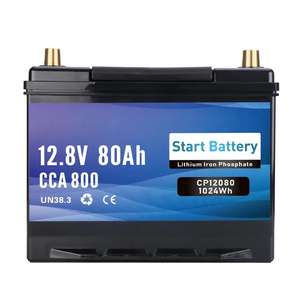 Batería AGM de 12V 80Ah de alta resistencia para arranque y parada, para autos de lujo, SUV y camiones, venta al por mayor directa de fábrica OEM - Product Image 1