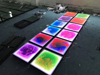 Nouvel arrivage de carreaux colorés LED, carrelage liquide interactif, sol illuminé, sol de danse, boutons de couleur
