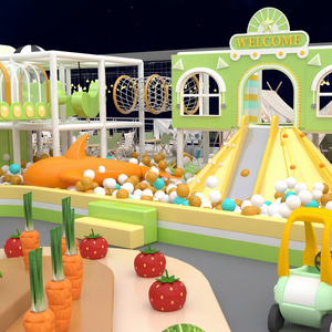 Aire de jeux pour enfants douce et fraîche de style pastoral, <span class=keywords><strong>château</strong></span> commercial pour enfants (thème fruits-légumes), certifiée sûre, ferme simulée pour - Product Image 1