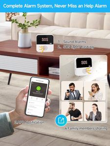 Dispositivo de Llamada de Emergencia Tuya para Personas Mayores, Botón SOS, Alarma de Distres para Niños, Monitoreo Remoto por Aplicación Wi-Fi, Barra de Control Inteligente para el Hogar - Product Image 2