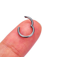 Anneaux de piercing en titane G23 ASTM F136 pour le nez, septum, clicker articulé, labret, hélix, cartilage, daith, tragus, lobe, bijoux de corps