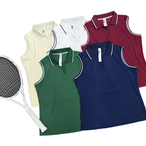 Nuevo Polo de Golf de Manga Corta para Mujer, Secado Rápido, para Deportes al Aire Libre, Tenis, Spandex/Nylon, Color Sólido - Product Image 1