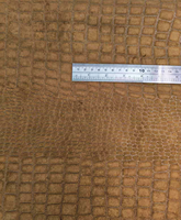 Cuir PU grain crocodile mat, pour la tapisserie de canapés et de meubles