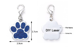 Animal Cat Dog Paw Pet Footprint <b>Charms</b> Glitter Pendant DIY Jewelry Making - Product Image 2