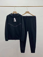 Ensemble de survêtements en molleton technique pour homme, avec sweat à capuche à col extra large, en coton tissé uni, écologique, imprimé par transfert thermique, idéal pour l'hiver