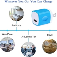 Téléphone portable 5V 1A 5W Single Port Cube Travel USB Charger Adapter US Plug USB Wall Charger Block pour téléphones