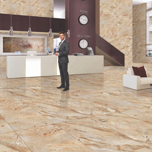 Carreaux de porcelaine pleine masse Remoxy marron brillant effet marbre 2x4 pieds – Décoration murale et de sol haut de gamme - Product Image 6