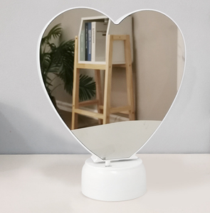 Custom LED Magic Mirror <b>Photo</b> <b>Frame</b> <b>Plastic</b> Round Heart Shape Wedding Birthday Gift Display - Product Image 3