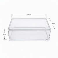 Boîte de rangement pour tuiles de mahjong en acrylique transparent, durable, écologique, de style américain moderne et luxueux, 160 pièces